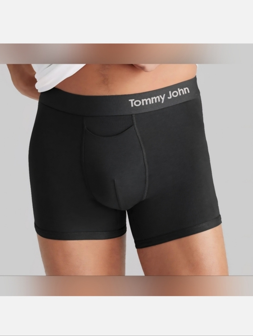 NIB Tommy John Men's Cool Cotton 4" Inseam Boxer Briefs 2-Pack Black Size XXL